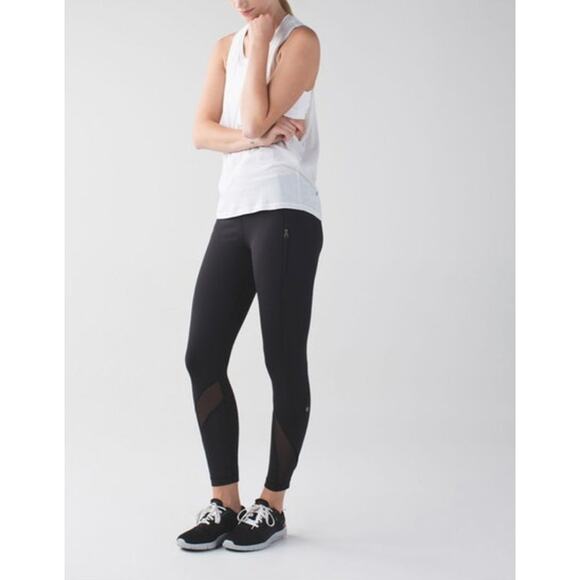 Lululemon Inspire Tight II Mesh Black Size 6 - Picture 11 of 11